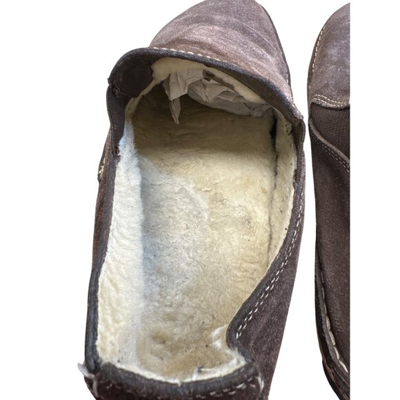 Cole Haan Mens Faux Fur Lined Brown Suede Slipon Loafers Size 9.5M SKU8137 - Picture 10 of 12